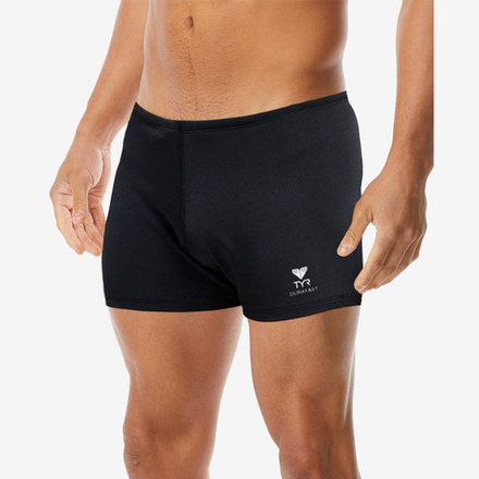 Плавки-шорты TYR Energia Durafast Elite Solid Square Leg, SQDUS7A-001, р.34 российский размер 50, полиэстер, спандекс