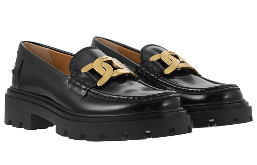 TOD"S Logo Plaque Slip On Loafers Women"s