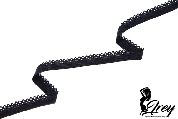 170 K-94/9 ОПТ Резинка ажурная Lauma, 9 мм, черный 170