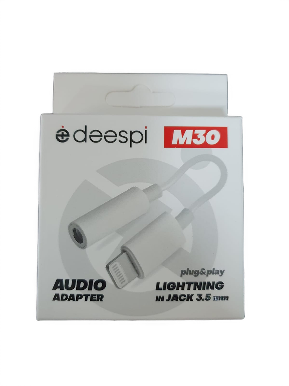 Переходник Deespi M30 Lightning - Aux 3.5 (белый)
