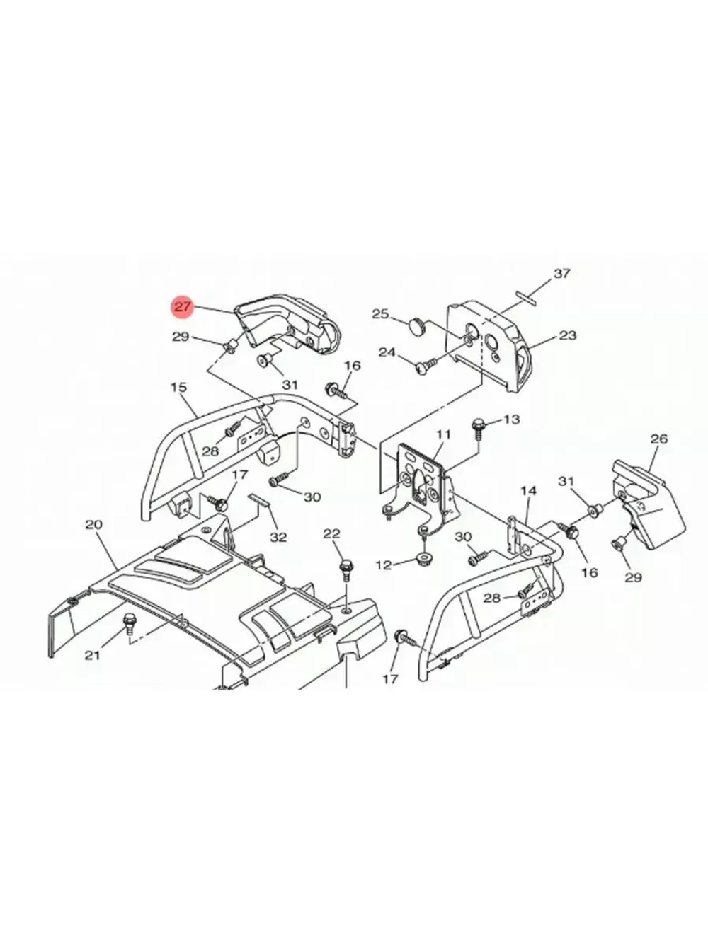 Накладка на багажник для снегохода VK Prof. 8FN775540000