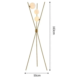 Скандинавский современный стиль, Торшер для спальни и гостиной, LED, G9, 15 Вт, золотой