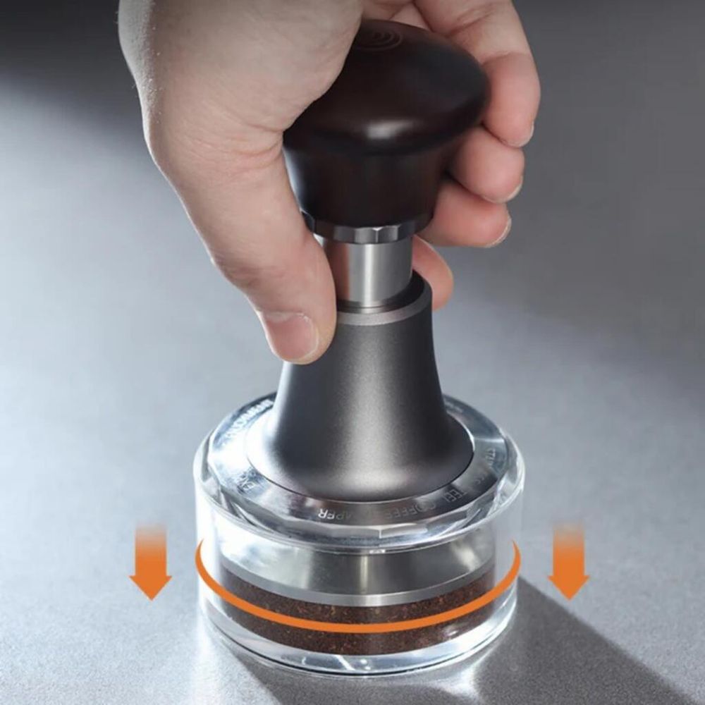 Темпер пуш для кофе пружинный d 58,5 мм h11,6 см Sword Tamper нерж. сталь дерев. ручка ZeroHero