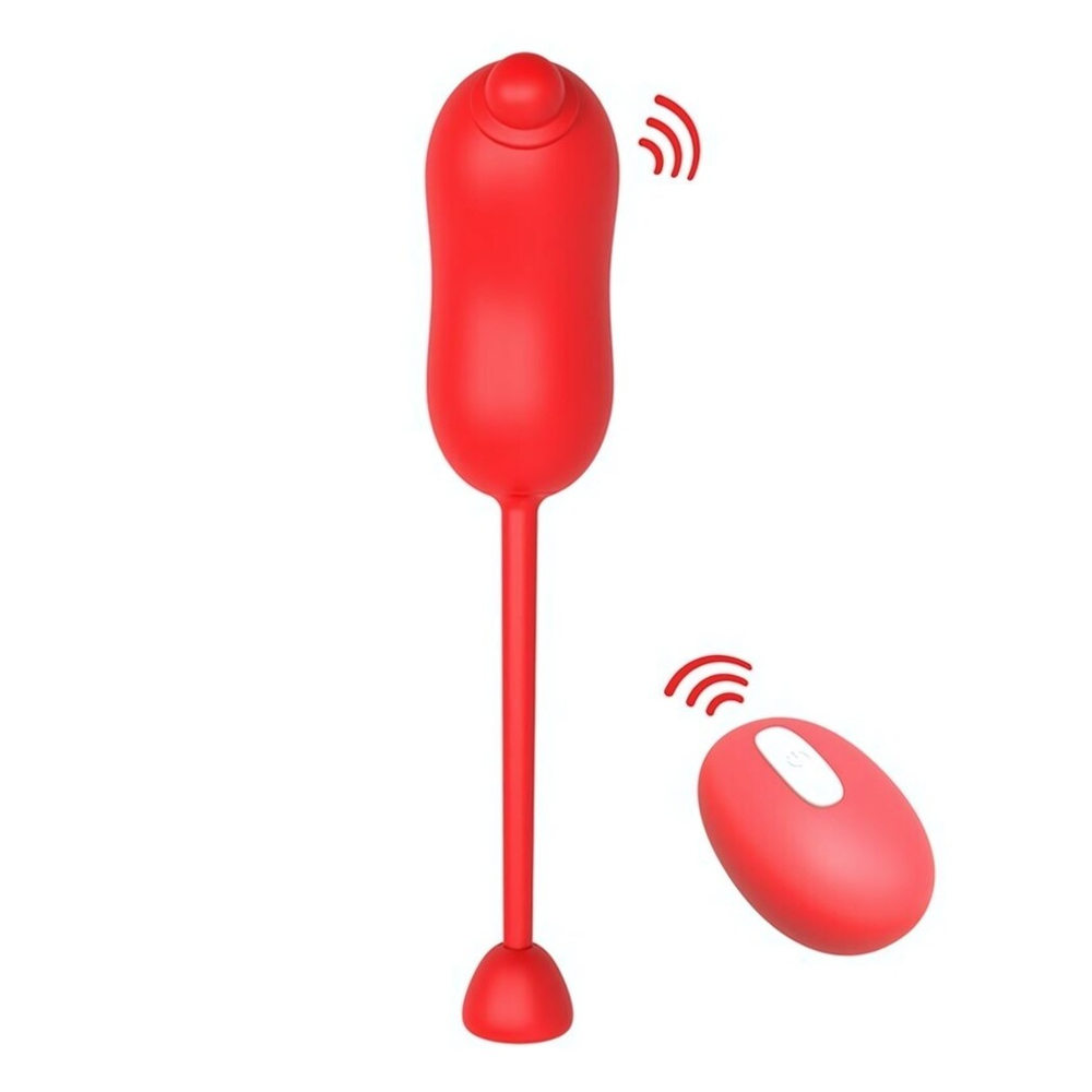Красное виброяйцо с пультом ДУ (Цвет: красный)