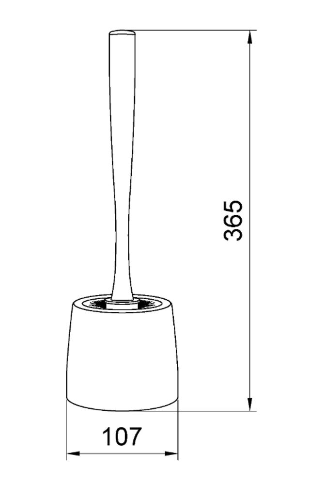Ёршик туалетный напольный ABS CLASSIC 09107.W белый