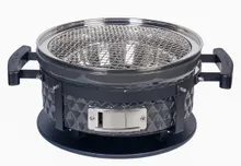 Настольный керамический гриль Diamond Egg Tabletop Grill, 30 см, серый
