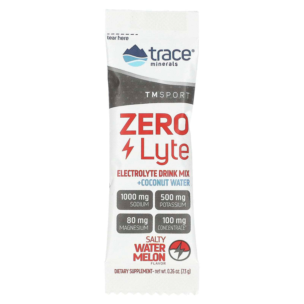 Trace, TM Sport, ZeroLyte, смесь для приготовления электролитов, соленый арбуз, 30 пакетиков по 7,3 г (0,27 унции)