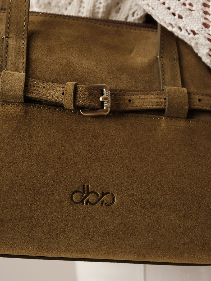 Замшевая сумка DBR Rumi mini 31400 белый мох