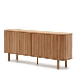 Сервант Mailen с раздвижным фасадом, 180x75 см, светлый ясень