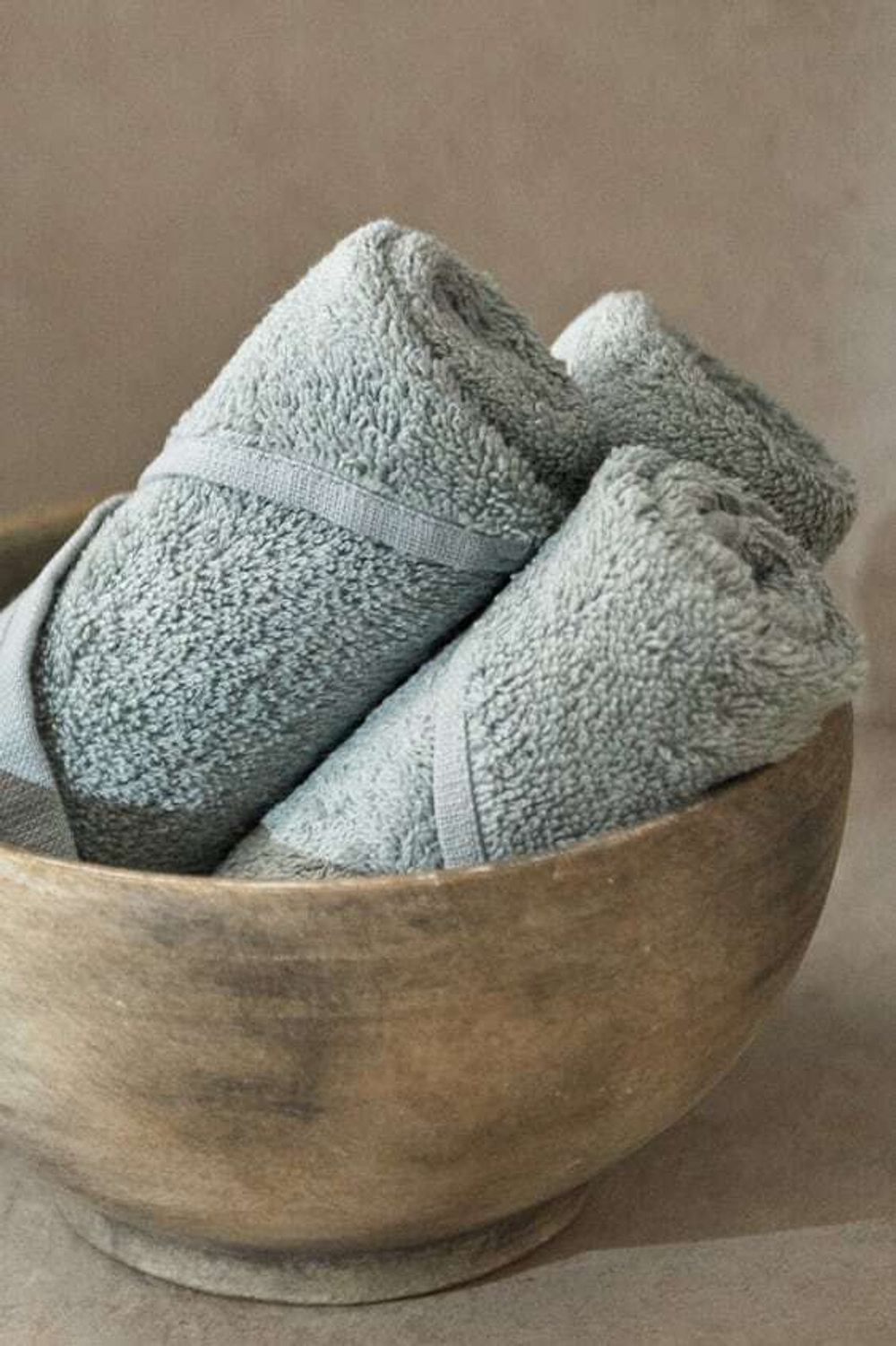 ZARA HOME ХЛОПКОВОЕ ПОЛОТЕНЦЕ (НАБОР ИЗ 3 ШТУК), СИНЕ-ЗЕЛЕНЫЙ