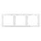 Рамка пластиковая Voltum S70 на 3 поста, (белый глянцевый) VLS100301