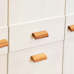 Шкаф 150х60х211, Мадейра, распашной для одежды, деревянный 3 двери 3 ящика, в прихожую спальню гостиную, массив сосны, белый, Dipriz