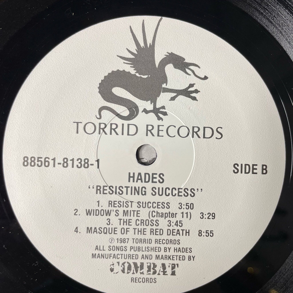 Винтажная виниловая пластинка LP Hades Resisting Success (USA 1987)