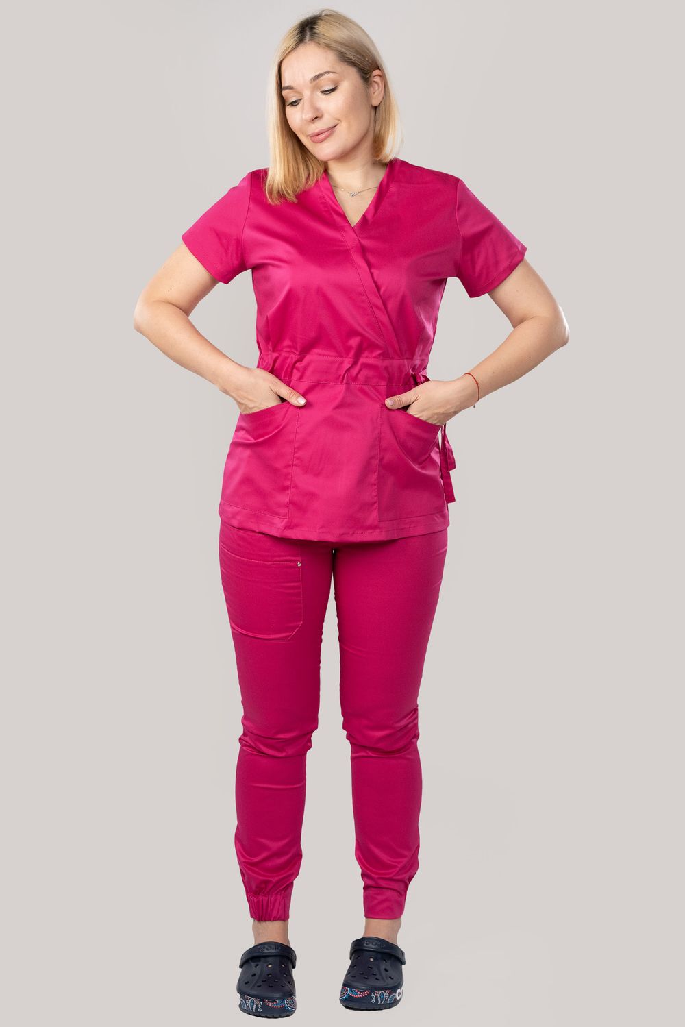 Костюм медицинский женский 386 МАЛИНОВЫЙ