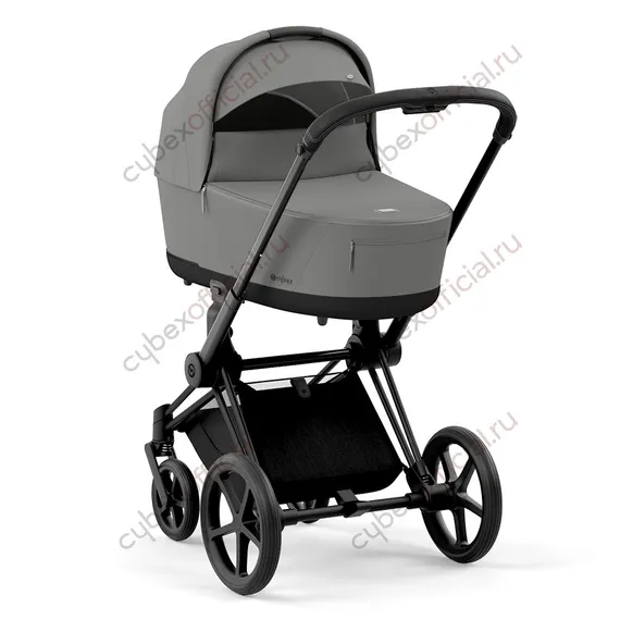 Коляска для новорожденных Cybex Priam IV Mirage Grey шасси Matt Black