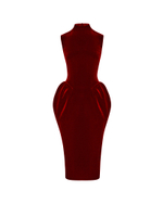 Платье миди из бархата