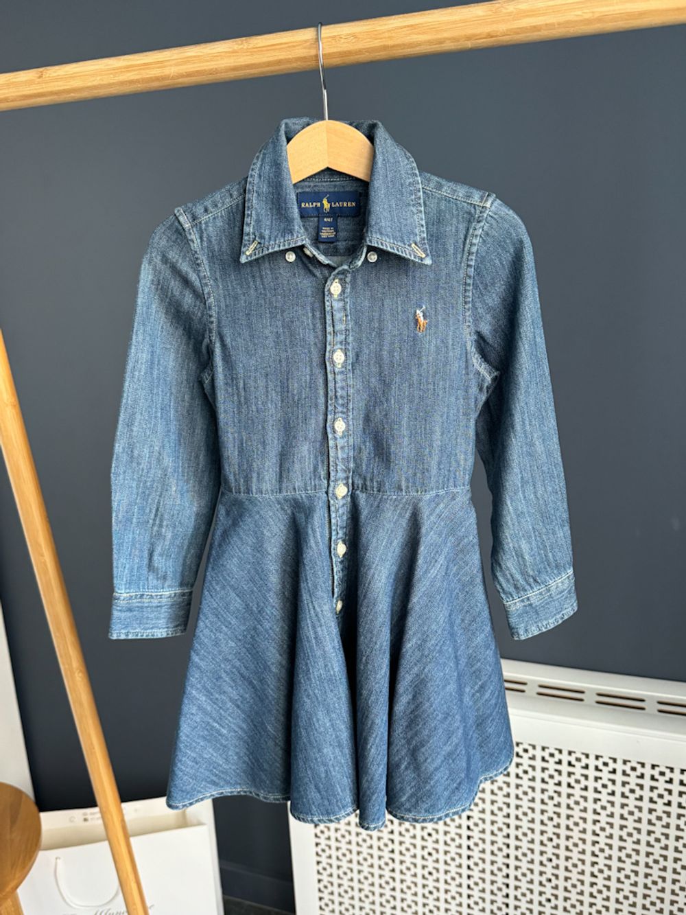 Джинсовое платье-рубашка Ralph Lauren, 104