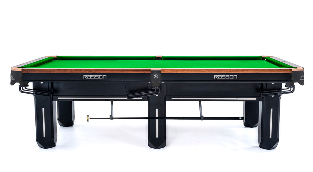 Бильярдный стол для китайского пула "Rasson Sword 2" 9 футов (черный, плита 45 мм в комплекте c аксессуарами и сукно)