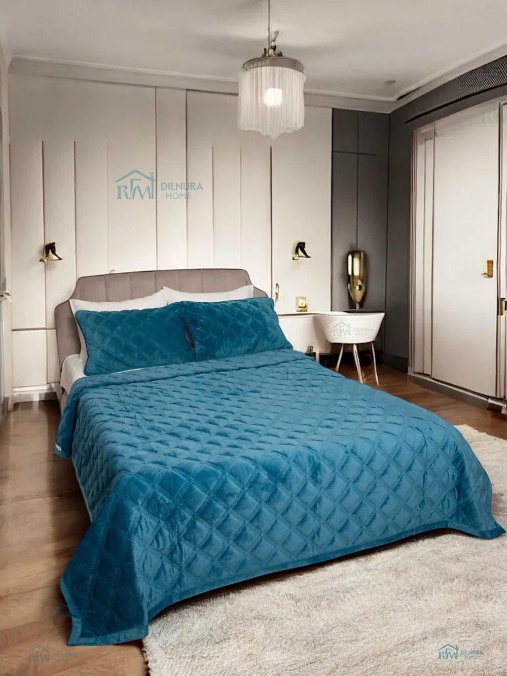 Покрывало 220х240 стеганое для кровати и дивана