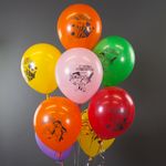 Воздушный Шар (12''/30 см) Пиксели, С Днем Рождения!, Ассорти, пастель, 2 ст, 25 шт.