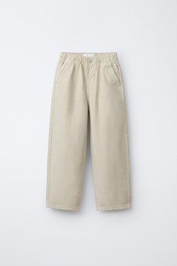 ZARA БРЮКИ ПРЯМОГО КРОЯ, РЫЖЕВАТО-КОРИЧНЕВЫЙ