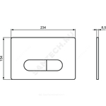 Кнопка для инсталляции хром матовая OLEAS P1 Ideal Standard R0116JG