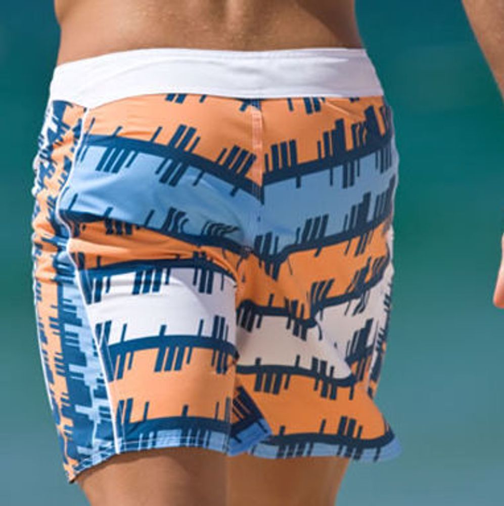 Мужские плавательные шорты Aussiebum Beach Shorts Geometrical Orange