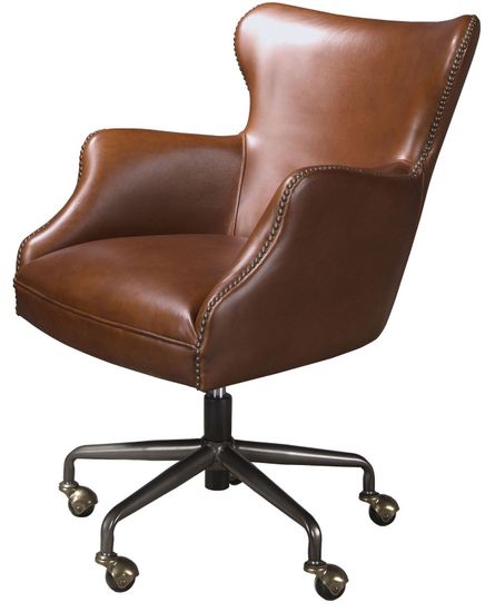 Вращающееся кресло 4166 из темно-коричневой кожи Испания