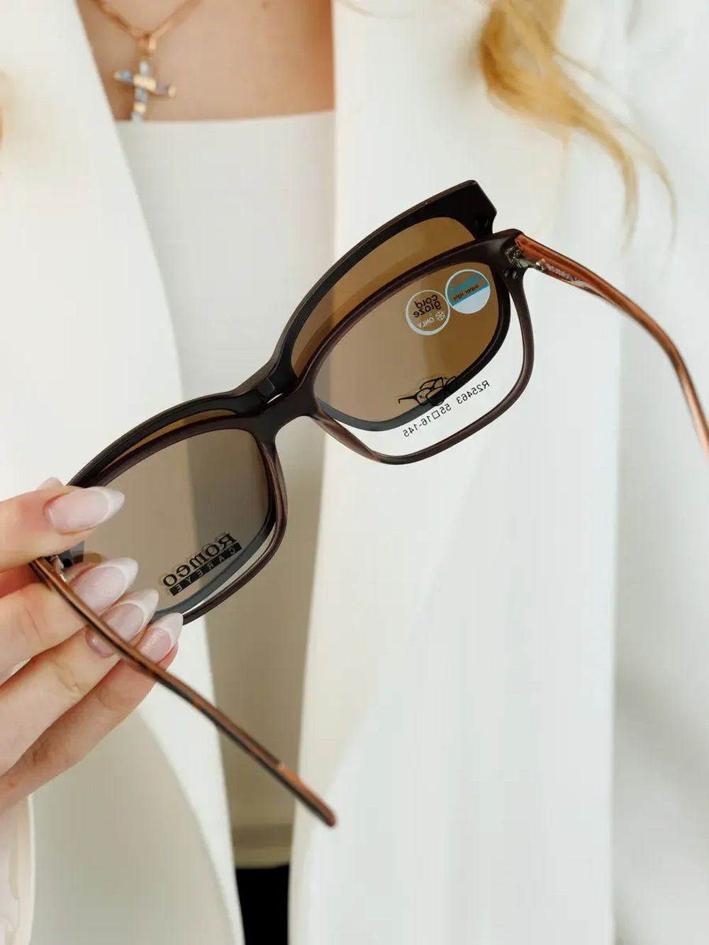 Модная оправа для очков с накладкой 4в1