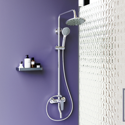 D0740900 Душевая система Prime со смесителем для ванны и душа, хром