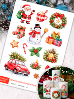 Трансфер переводной - декаль для свечей и гипса новый год 006 А5