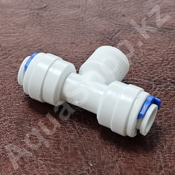 Фитинг QT-06A тройник "Т" 1/4"(f) x 1/4"(НР) x 1/4"(f)