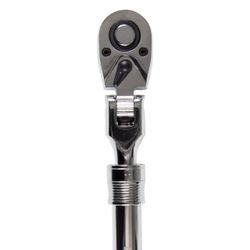 МАСТАК (010-43719) Трещотка 1/2", 350-490 мм, 72 зубца, флажковая с кнопкой, шарнирная, телескопическая