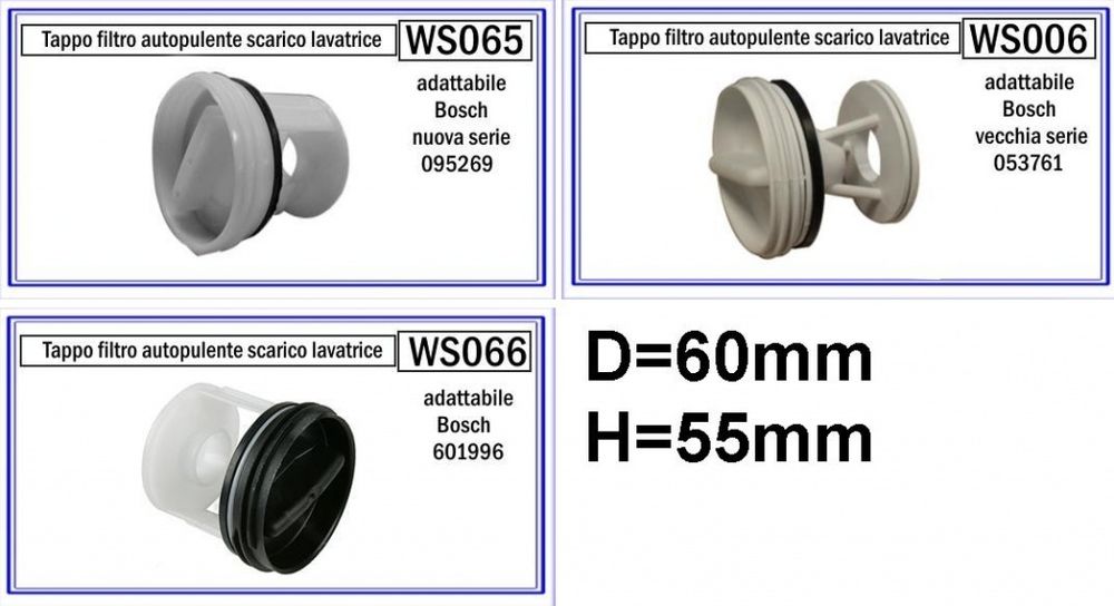 Фильтр сливной помпы для стиральной машины Bosch (Бош) - WS065