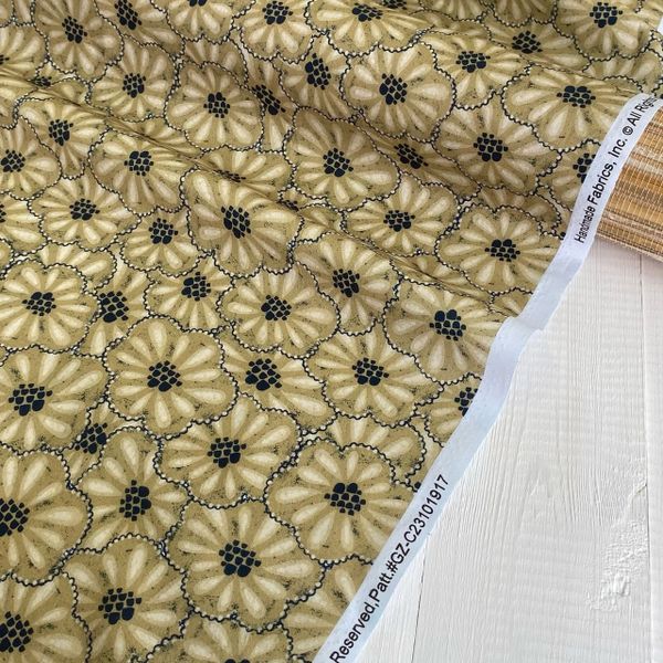 ПОЛНОЧНЫЕ ЦВЕТЫ #5, отрез 50 см 100% хлопок Handmade Fabrics 2