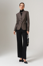 1890 Жакет женский (черно-бежевый)