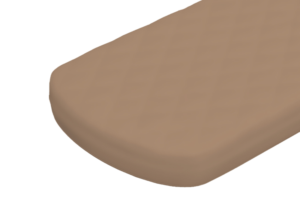 Простынь для кроватки Elegance (мокко, сатин)