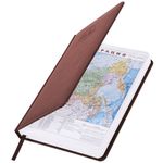 Ежедневник датированный 2023 А5 138x213 мм BRAUBERG "Favorite", под кожу, коричневый, 114004