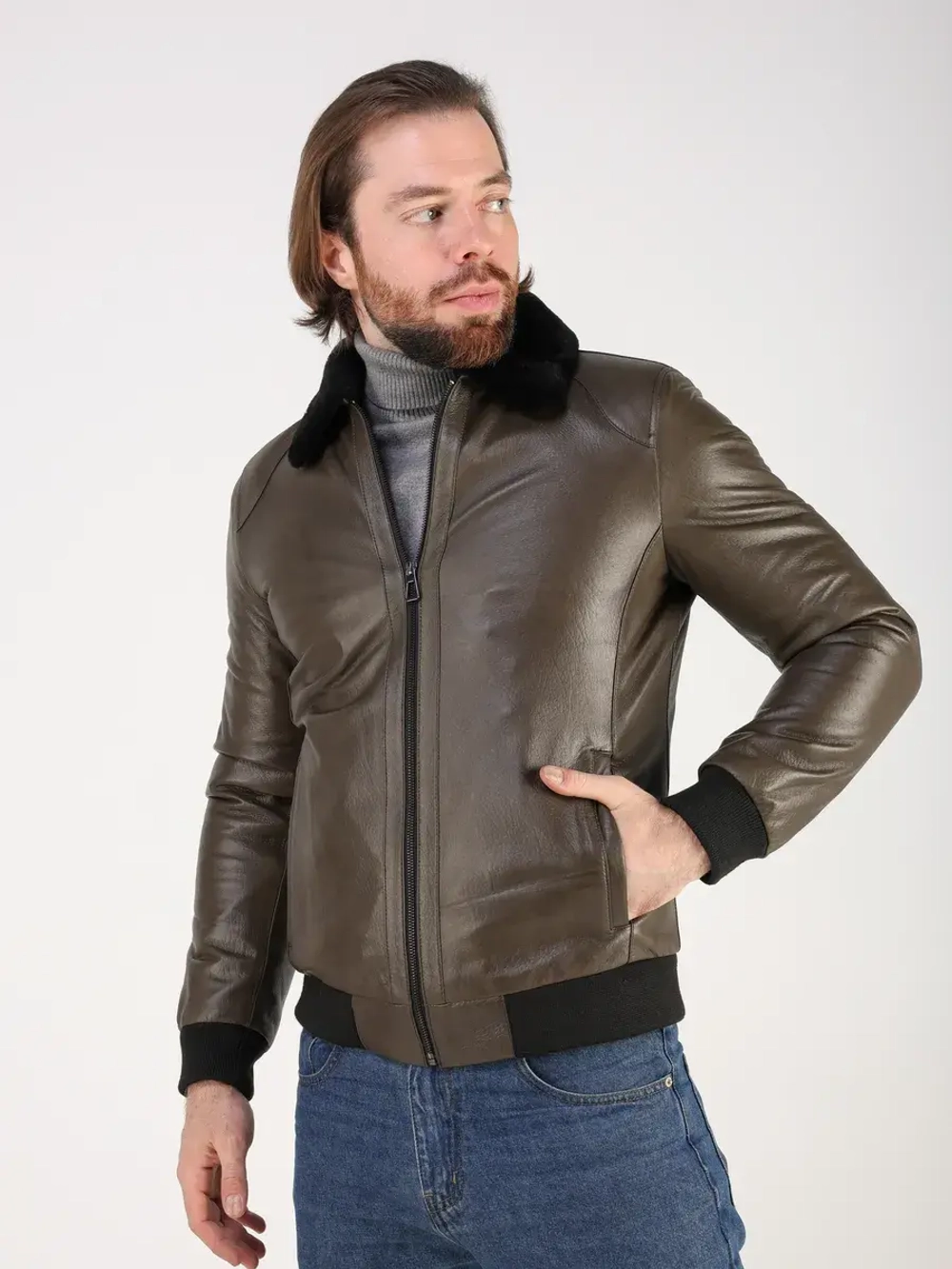 Дубленка зимняя куртка натуральная кожаная