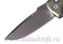 Нож Pro-Tech Rockeye Textured Green Smoky Gray DLC 3V Exclusiveфотография - 2
