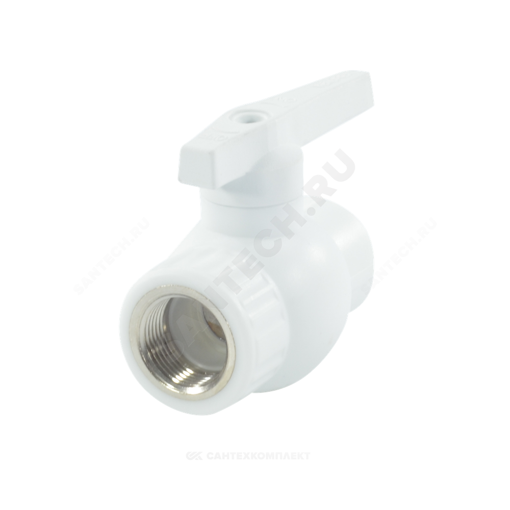 Кран шаровой PP-R комбинированный белый Дн 25х3/4" Ру25 ВР VALFEX 10142534
