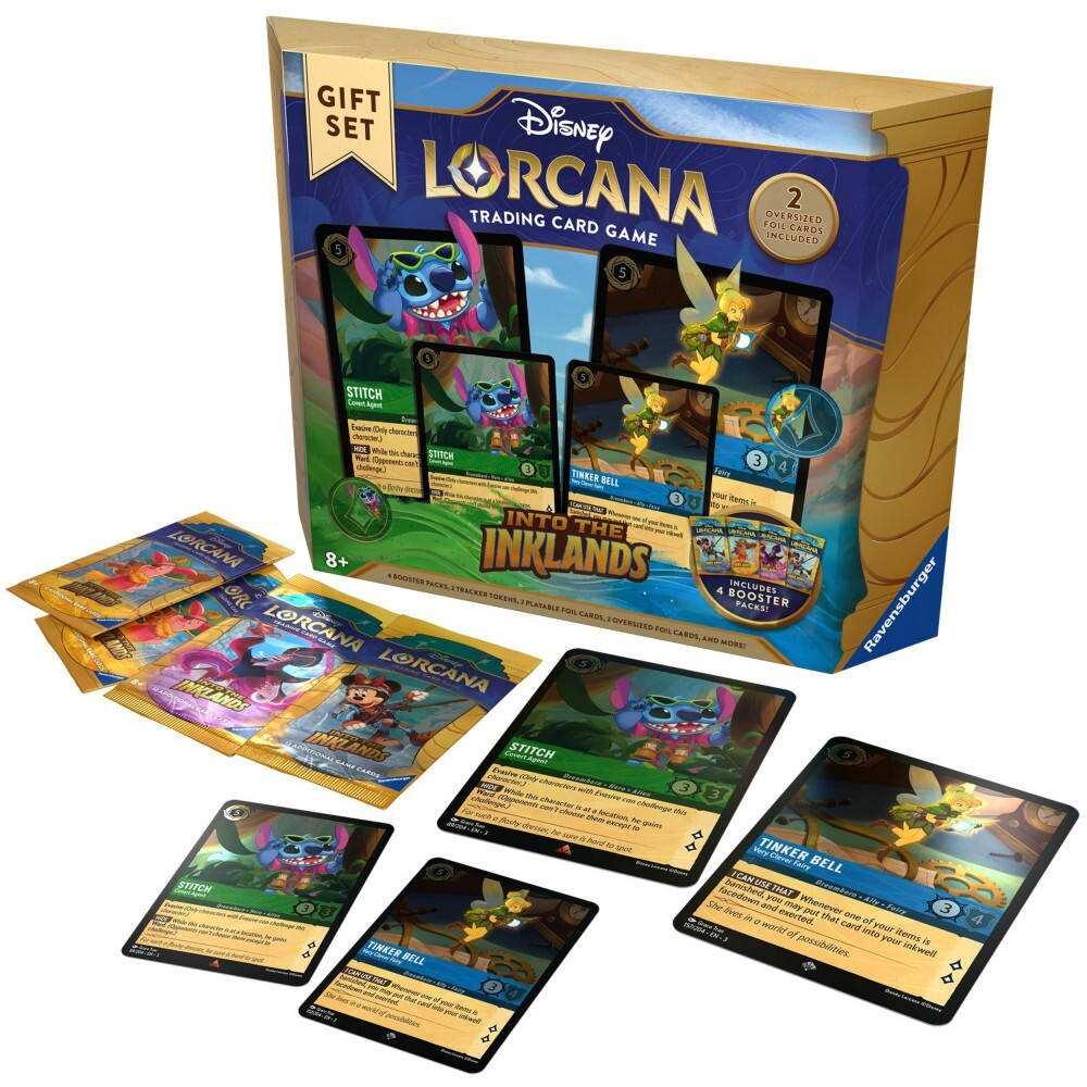 Disney Lorcana TCG - Into Inklands Подарочный набор + 4 бустера по 12 карт каждый 98295 / артикул   98295  / GTIN 4050368982957