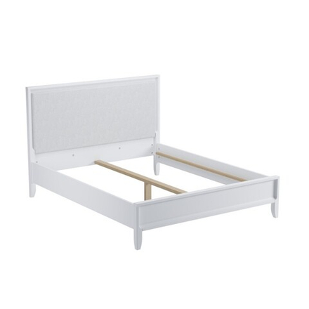 Кровать «Бридж» 160х200 с мягким изголовьем белый лак