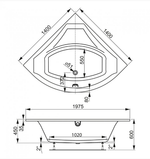 Акриловая ванна VAGNERPLAST VERONELA CORNER 140x140