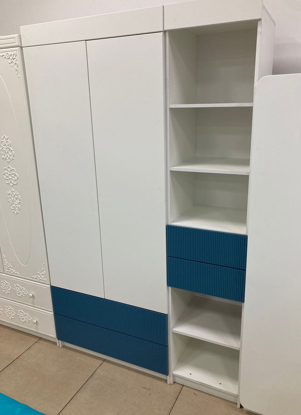 Шкаф ШД 900.1 Лавис Лазурь софт