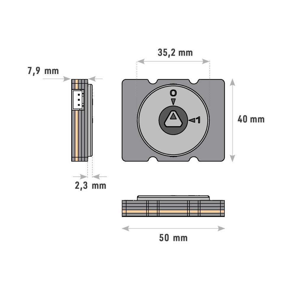 Переключатель AVOX AVJS.T.2P GENEMEK.