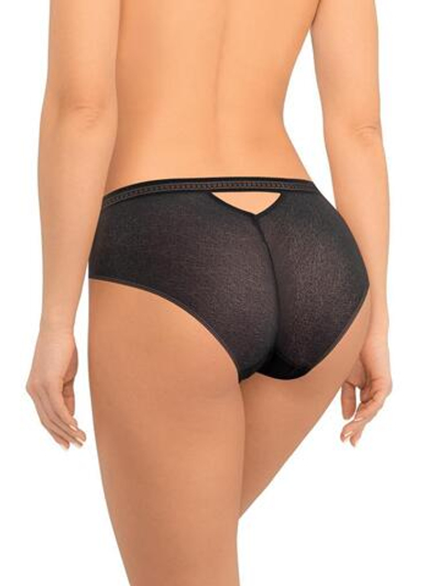 Трусики-слипы из микрофибры и кружева с сетчатой структурой (Размер: M) (Цвет: черный)