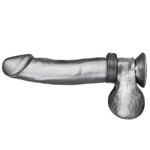 Кольцо на пенис из искусственной кожи на клепках SNAP COCK RING (Цвет: черный)