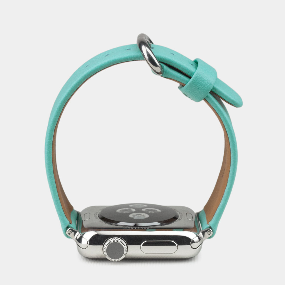 Ремешок для Apple Watch 44/45/46 mm из кожи теленка, цвета тиффани