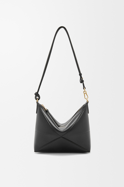 Loewe Сумочка-клатч Puzzle Fold из блестящей телячьей кожи наппа, черный